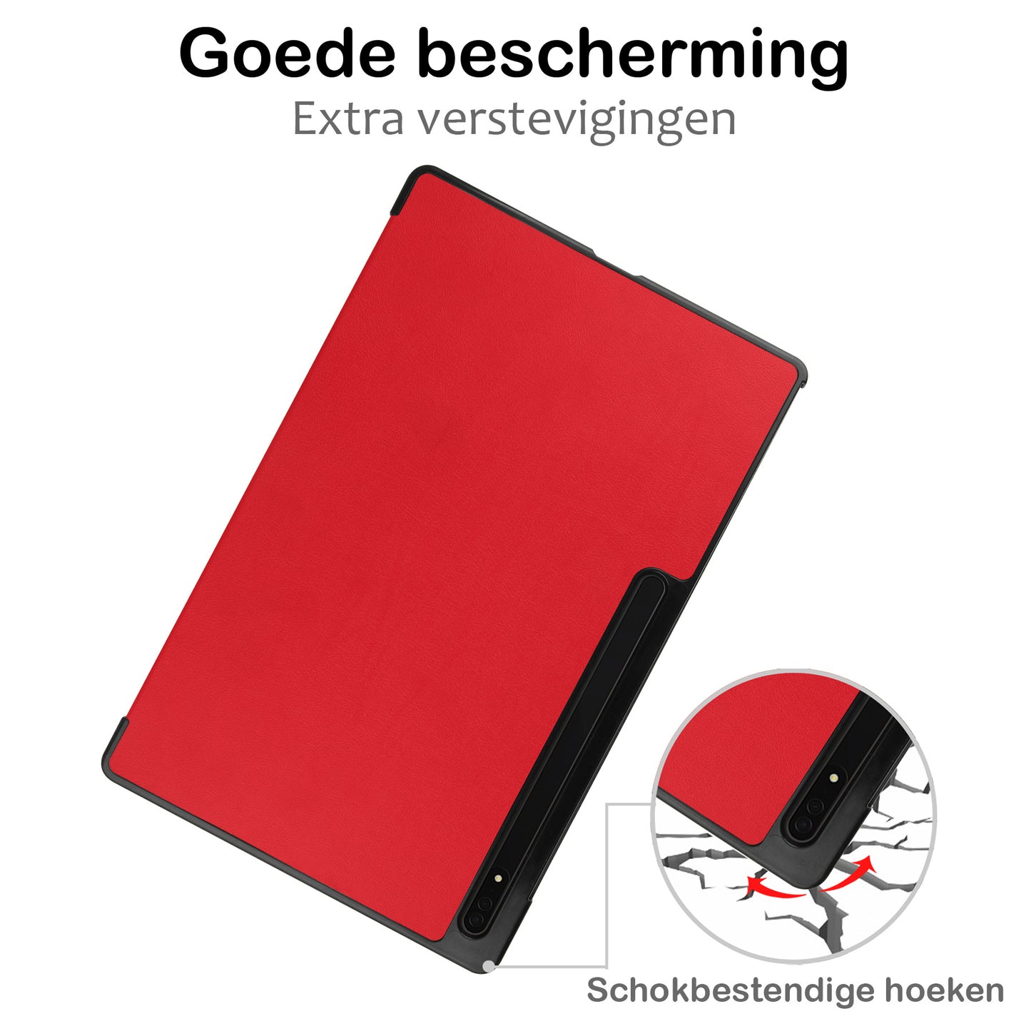 Samsung Galaxy Tab S9 Ultra Tablethoes Smcpen Met Screenprotector - Rood