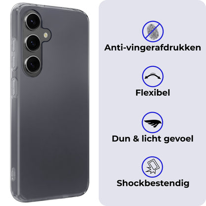 Samsung A55 Hoesje Siliconen Backcover Lichtgewicht - Transparant
