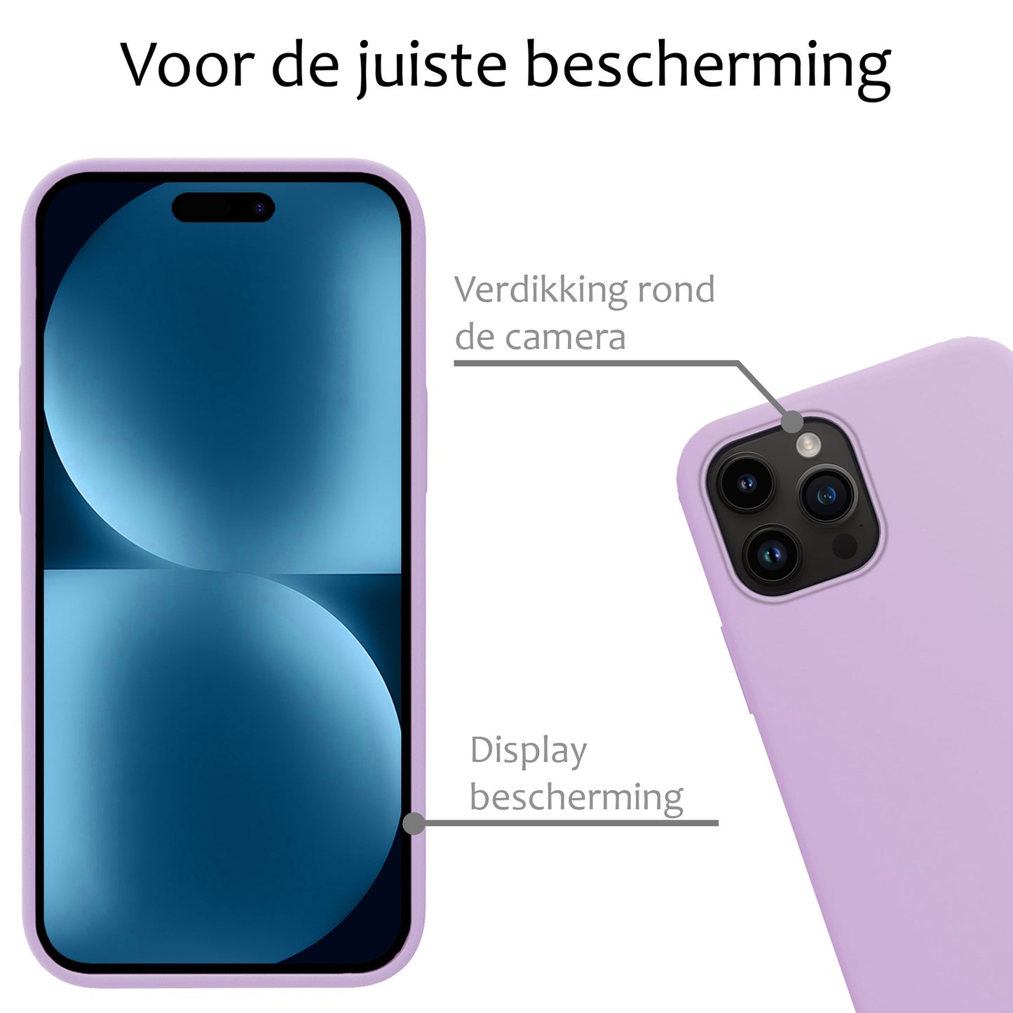 iPhone 15 Pro Hoesje Siliconen - Lila