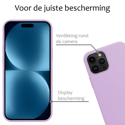 iPhone 15 Pro Hoesje Siliconen - Lila