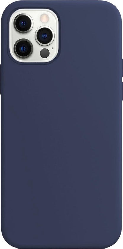 iPhone 12 Pro Hoesje Siliconen Backcover Lichtgewicht - Donkerblauw