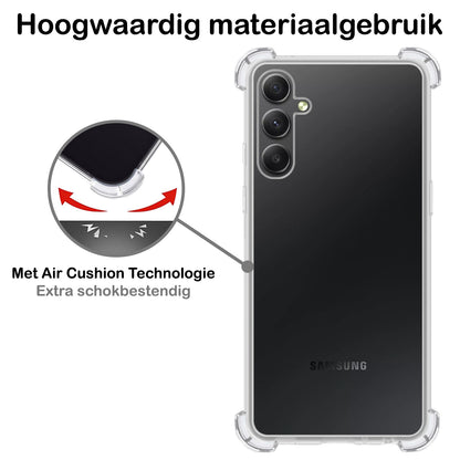 Samsung A34 Hoesje Shockproof Backcover Siliconen - Transparant