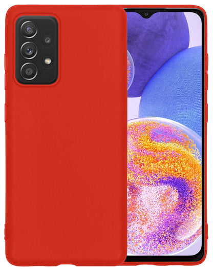 Samsung A23 Hoesje Siliconen Backcover Lichtgewicht - Rood