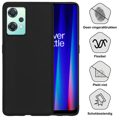 OnePlus Nord CE 2 Lite Hoesje Siliconen Backcover Lichtgewicht - Zwart