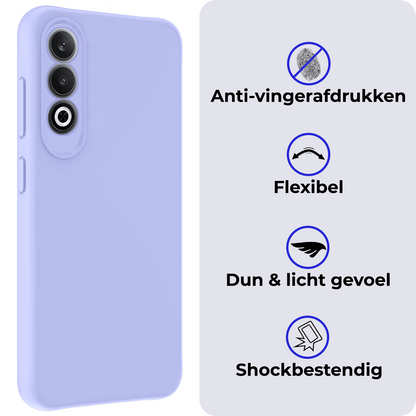 OnePlus Nord CE 4 Hoesje Siliconen Backcover Lichtgewicht - Lichtblauw
