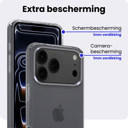 iPhone 17 Pro Hoesje Siliconen Backcover Lichtgewicht - Transparant