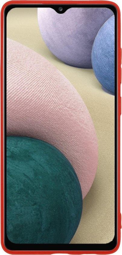 Samsung A12 Hoesje Siliconen Backcover Lichtgewicht - Rood