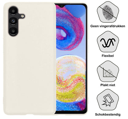 Samsung A04s Hoesje Siliconen Backcover Lichtgewicht - Wit