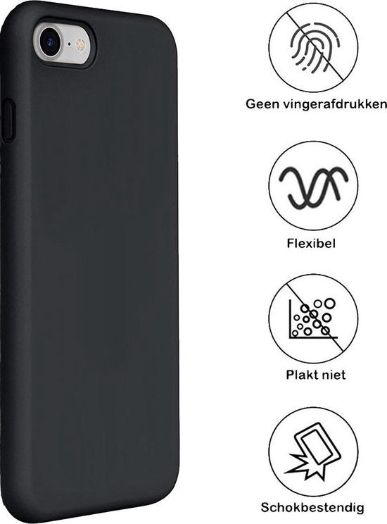 iPhone 5/5s/5SE Hoesje Siliconen - Zwart