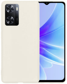 OPPO A57 Hoesje Siliconen Backcover Lichtgewicht - Wit