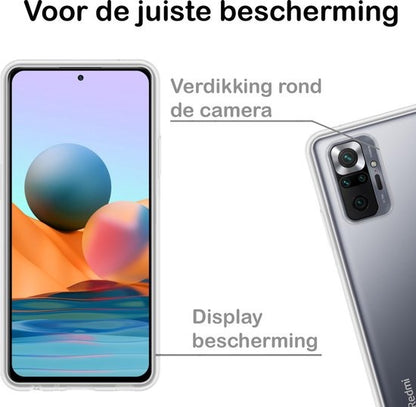 Xiaomi Redmi Note 10 Pro Hoesje Siliconen Backcover Lichtgewicht - Transparant