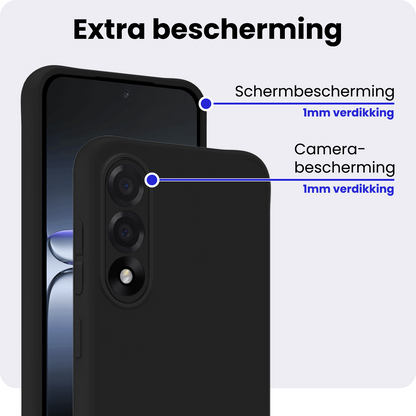 OnePlus Nord 5 Hoesje Siliconen Backcover Lichtgewicht - Zwart