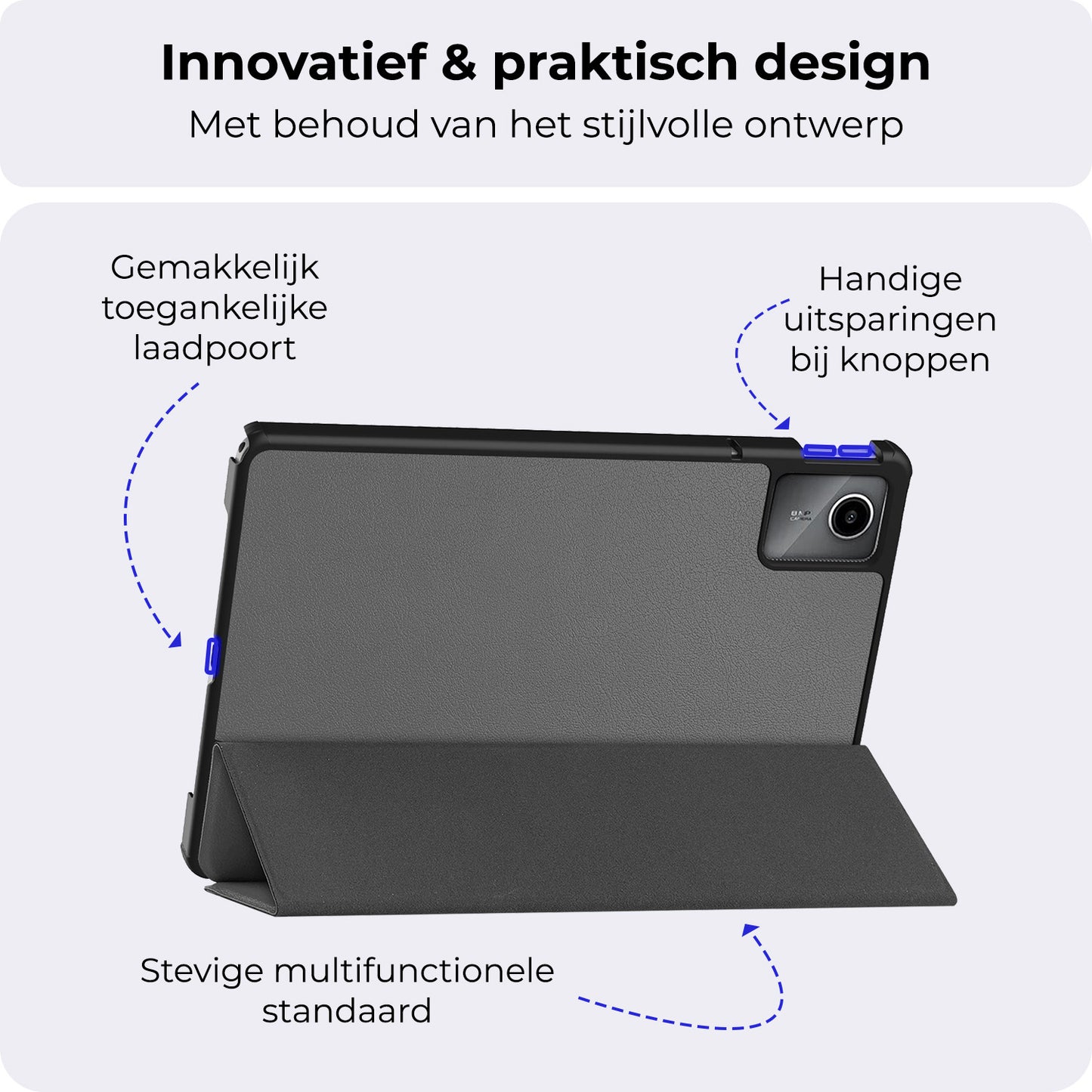 Lenovo Tab M11 Hoesje Book Case - Grijs