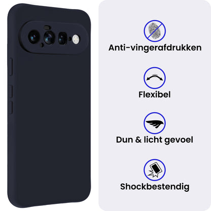 Google Pixel 11 Hoesje Siliconen Backcover Lichtgewicht - Donkerblauw