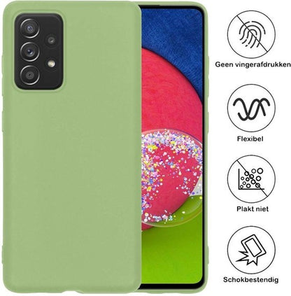 Samsung A52s Hoesje Siliconen Backcover Lichtgewicht - Groen