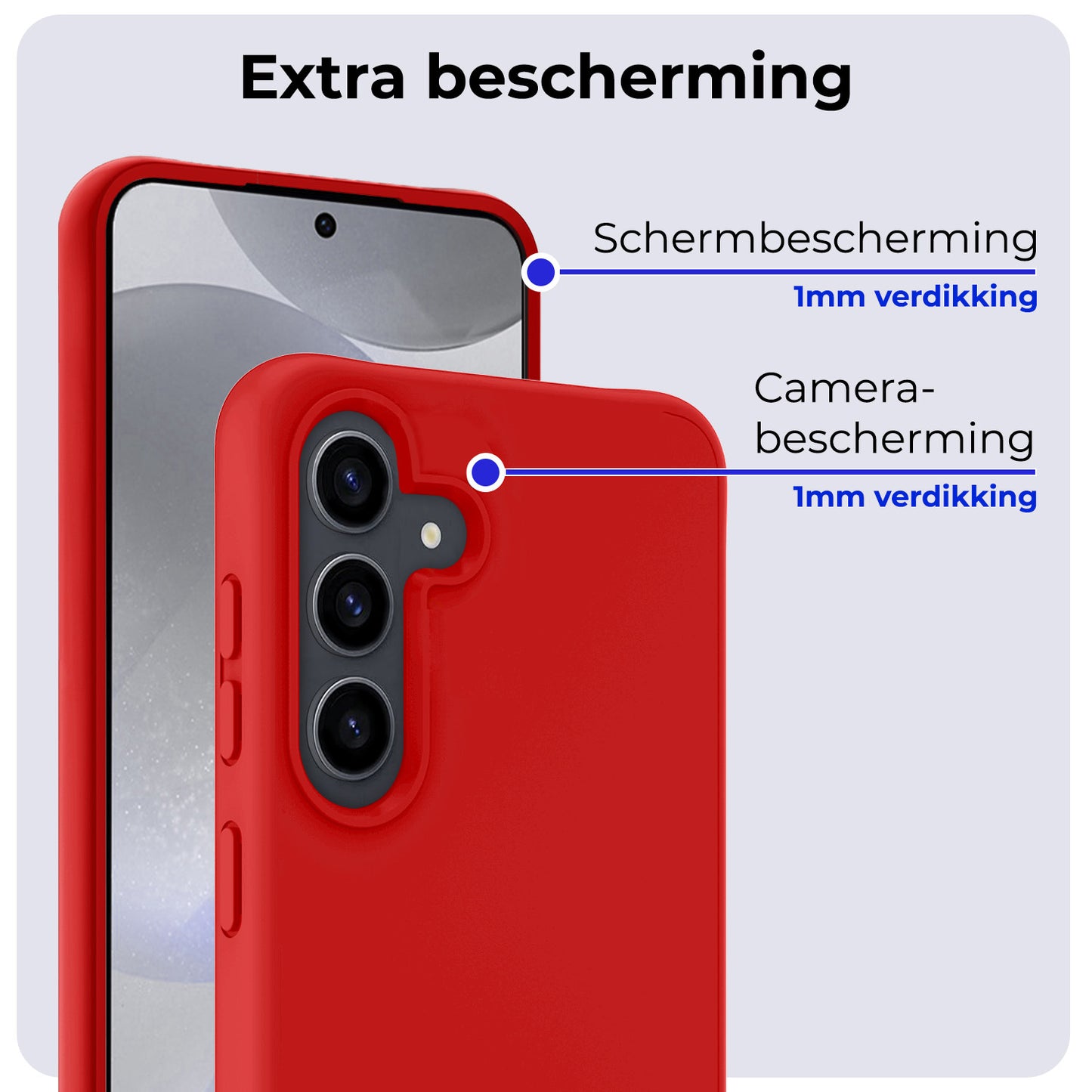 Samsung S24 Plus Hoesje Siliconen - Rood