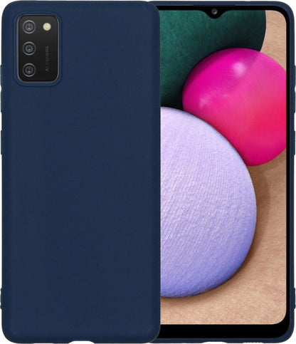 Samsung A02s Hoesje Siliconen Backcover Lichtgewicht - Donkerblauw