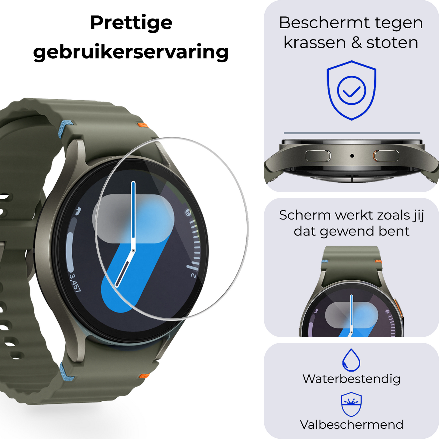 Samsung Watch 7 (40 mm) Screenprotector Tempered Glass