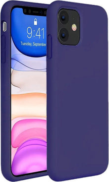 iPhone 11 Hoesje Siliconen Backcover Lichtgewicht - Donkerblauw