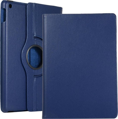 iPad 10.2 2019 Trifold Bookcase Hoes 360 Graden Draaibaar - Donkerblauw