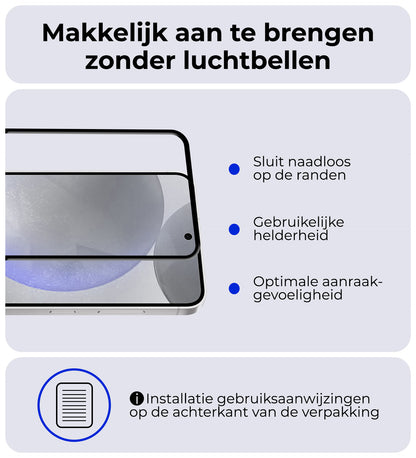 Samsung S24 Screenprotector Gehard Glas - Full Screen