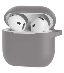 AirPods 4 Hoesje Siliconen Krasbestendig - Grijs