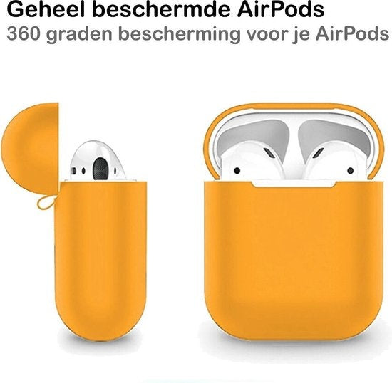 AirPods 2 Hoesje Ultra Dun Siliconen - Oranje