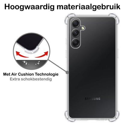 Samsung A54 Hoesje Shockproof Backcover Siliconen - Transparant