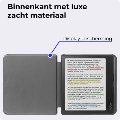 Kobo Libra Colour Hoesje Book Case - Grijs