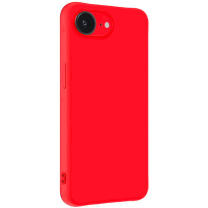 iPhone 16e Hoesje Siliconen Backcover Lichtgewicht - Rood