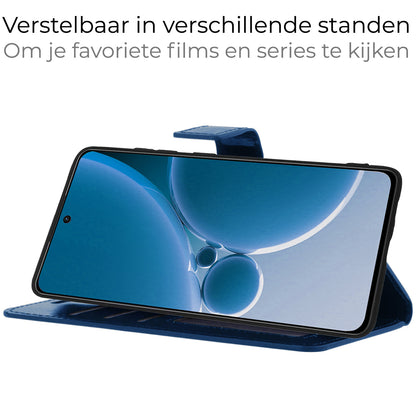 OnePlus Nord 3 Hoesje Book Case Kunstleer - Donkerblauw