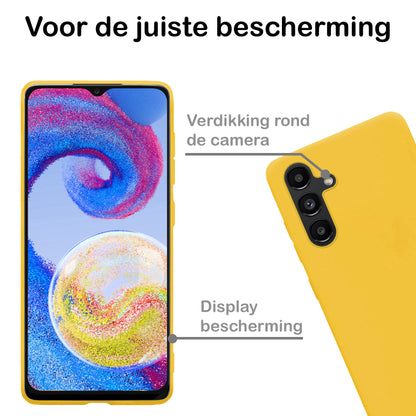 Samsung A04s Hoesje Siliconen Backcover Lichtgewicht - Geel