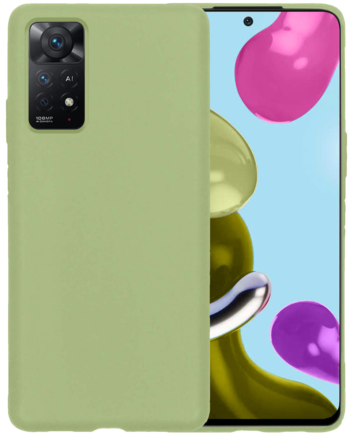 Xiaomi Redmi Note 11s Hoesje Siliconen - Groen