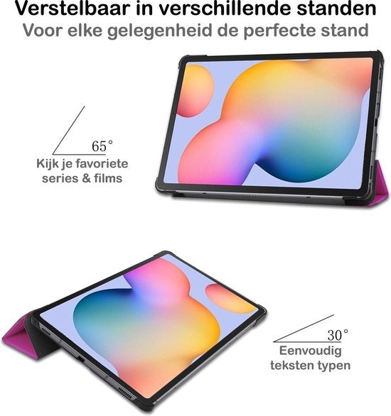 Samsung Galaxy Tab S6 Lite Hoesje Book Case - Paars