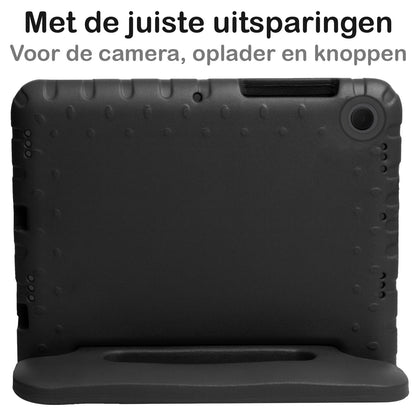 Samsung Galaxy Tab A8 Hoesje Kids Cover Bumper - Zwart