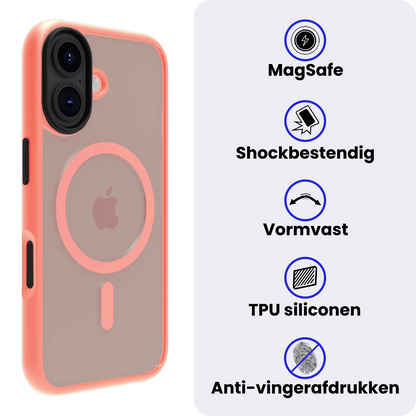 iPhone 17 Hoesje Geschikt voor Magsafe Backcover Shockproof - Perzik