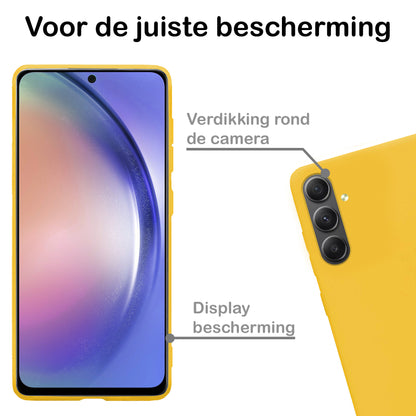 Samsung A54 Hoesje Siliconen Backcover Lichtgewicht - Geel