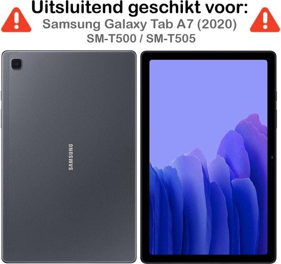 Samsung Galaxy Tab A7 Hoesje Toetsenbord Case Kunstleer - Goud