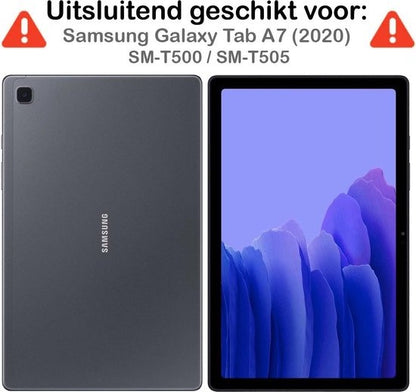 Samsung Galaxy Tab A7 Hoesje Toetsenbord Case Kunstleer - Goud