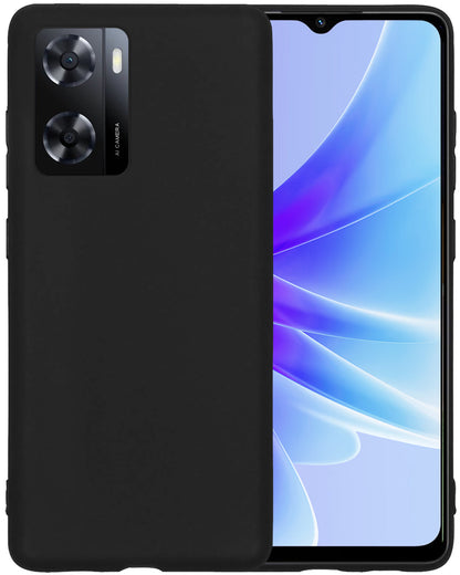OPPO A57 Hoesje Siliconen Backcover Lichtgewicht - Zwart