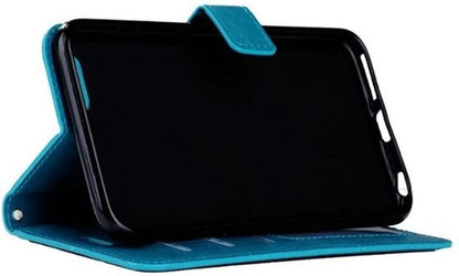 Hoes Geschikt voor iPhone 5s Hoes Bookcase Hoesje - Turquoise