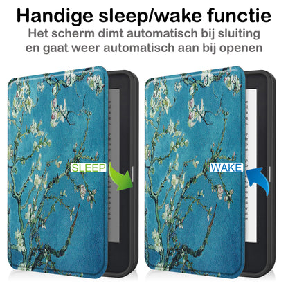 Kobo Clara 2E Bookcase Hoes Shockabsorberend - Bloesem