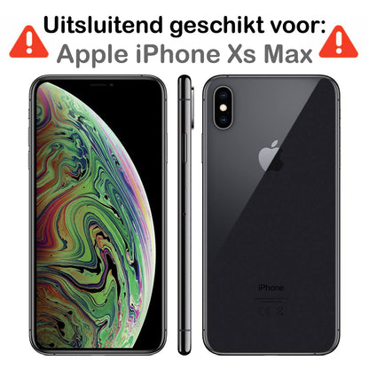iPhone Xs Max Hoesje Kaarthouder met Koord Backcover Shockproof - Transparant