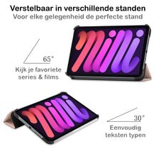 iPad Mini 6 Trifold Bookcase Hoes - Rosé goud