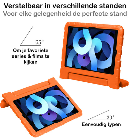 iPad Air 2022 Hoesje Kids Cover Bumper - Oranje