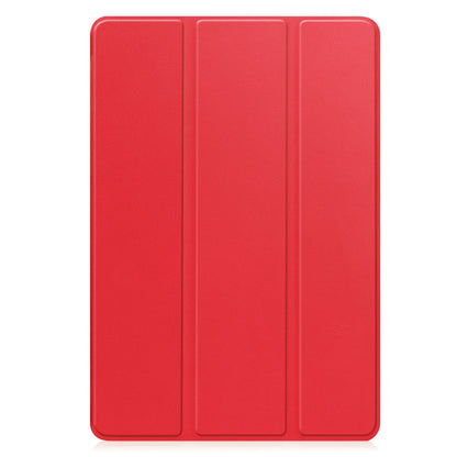 Samsung Galaxy Tab S9 FE Trifold Bookcase Hoes met Penhouder voor S Pen - Rood
