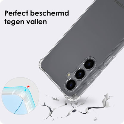 Samsung S25 FE Hoesje met Koord Backcover Shockproof - Transparant