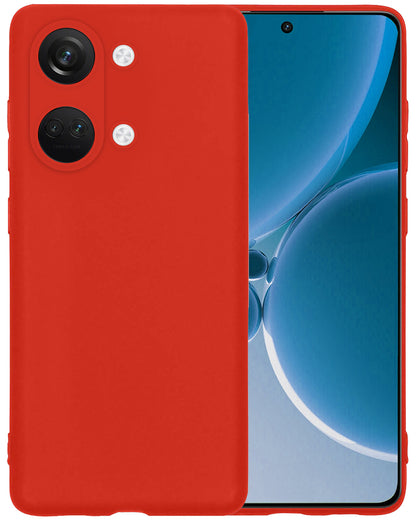 OnePlus Nord 3 Hoesje Siliconen - Rood