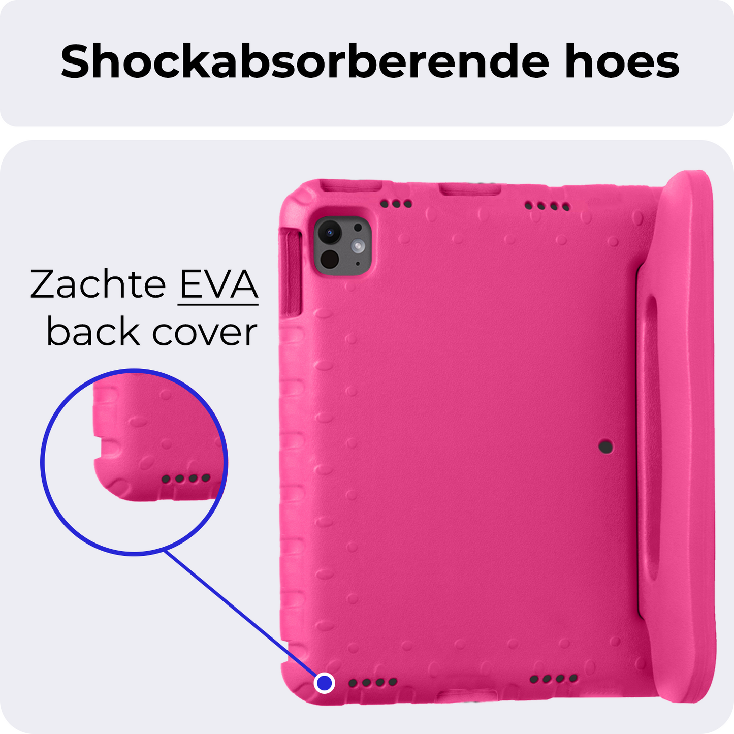 iPad Pro 2024 (13 inch) Hoesje Kids Cover Bumper - Roze