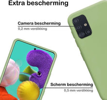 Samsung A51 Hoesje Siliconen Backcover Lichtgewicht - Groen